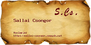 Sallai Csongor névjegykártya