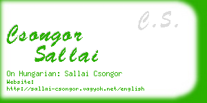 csongor sallai business card